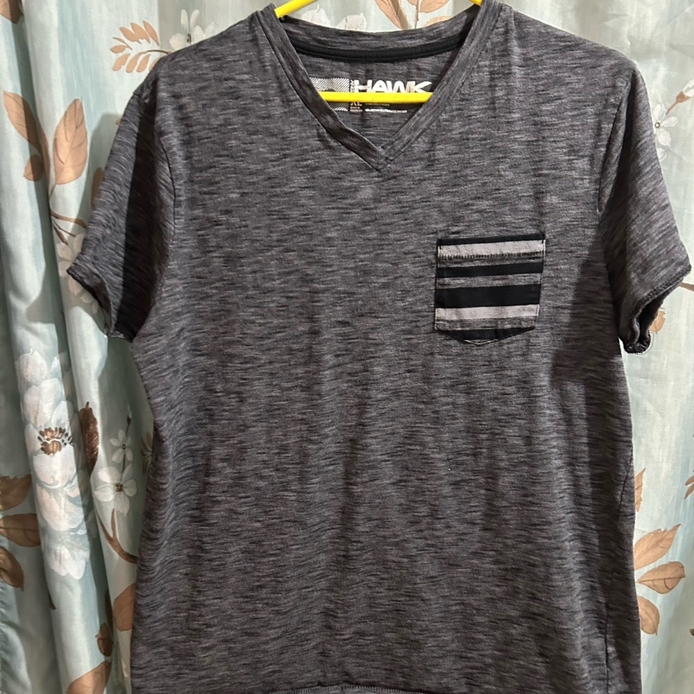 Tony Hawk Men's Charcoal V-Neck Tee